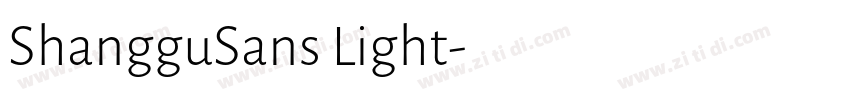 ShangguSans Light字体转换